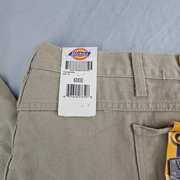 Dickies 60x30 Tan Denim Workhorse Double Knee Relaxed Fit Work Pants NWT L681 - Picture 5 of 9